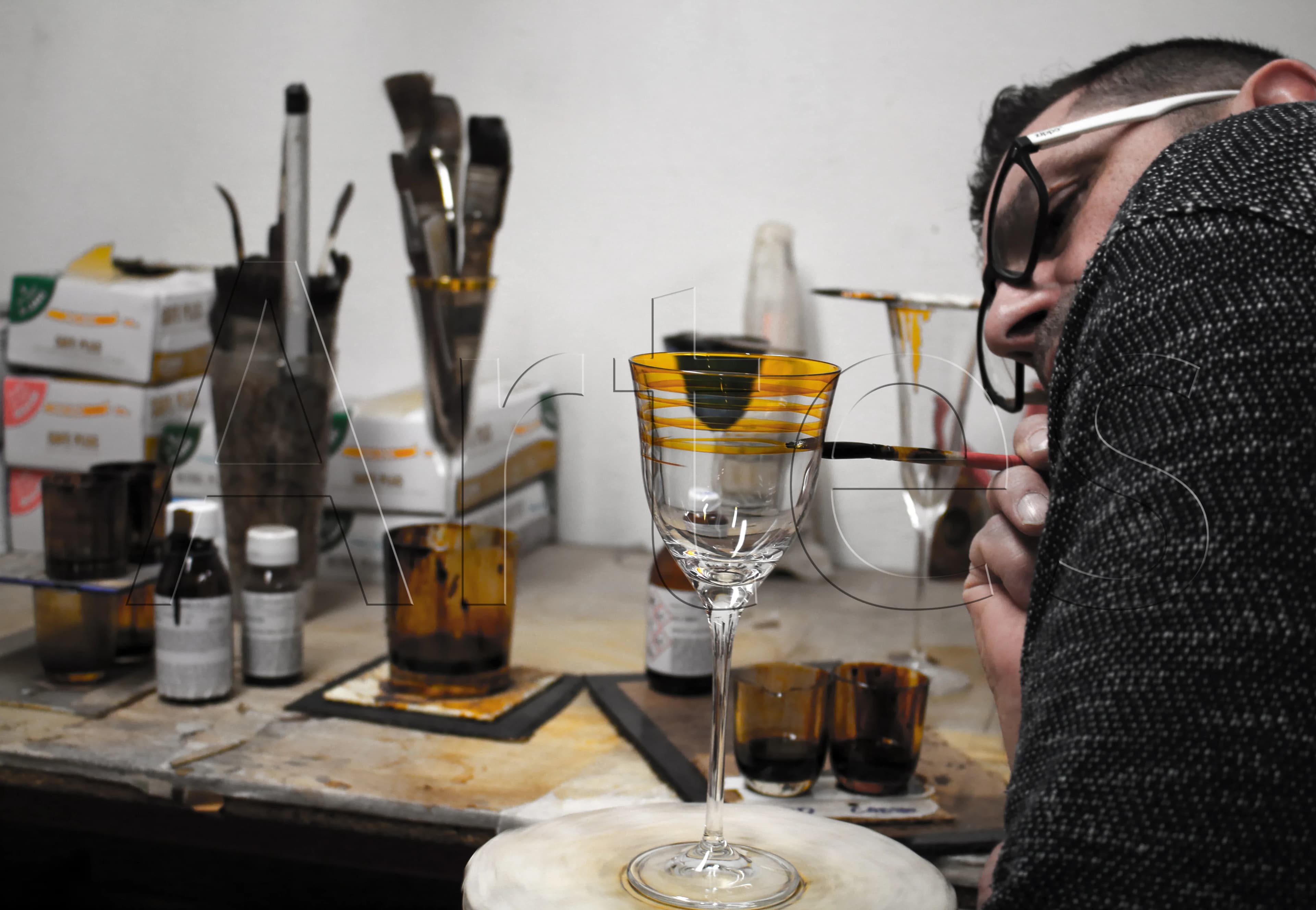 Laboratorio artigianale Artes per la decorazione del vetro